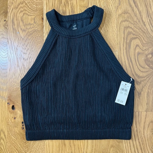 Aerie White Cream Skater Mini Skirt Pleated & Cropped Razorback ribbed tank set - Picture 8 of 10